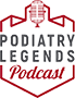 Logo Recognizing Peter Wishnie's affiliation with podiatry legends podcast